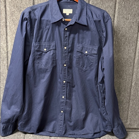 Tecovas Dark Blue Long Sleeve Shirt - Picture 6 of 8